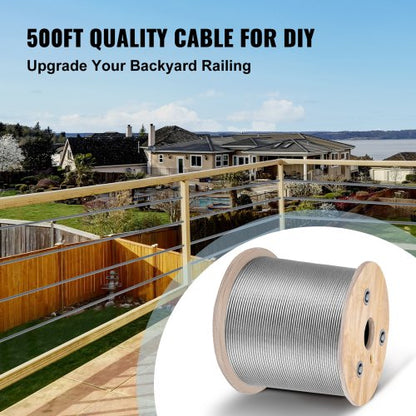 Stainless Steel Cable Reel Aircraft Grade Wire Rope For Winch Cable Replacement Deck Railing  Outdo 2