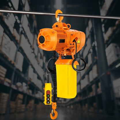 2200LBS Electric Chain Hoist, 1 Ton Double Speed Lifting System with G80 Chain, Pure Copper Motor & Remote Control