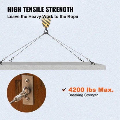 500ft 316 Stainless Steel Wire Rope 316 Inch Steel Wire Cable With 1x19 Strands 4700lbs Breaking St 5