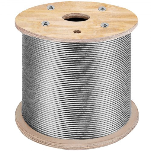 1000ft 1x19 Strands Construction Braided Aircraft Cable 316 Stainless Steel Wire Rope For Deck Rail 1