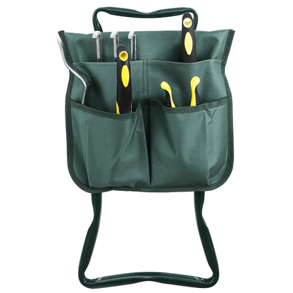 Foldable Garden Kneeler And Seat With Cushion Pad And Tool Pouch 4