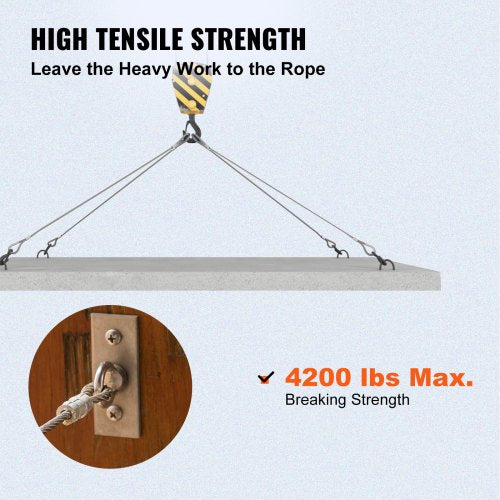 1000ft 1x19 Strands Construction Braided Aircraft Cable 316 Stainless Steel Wire Rope For Deck Rail 5