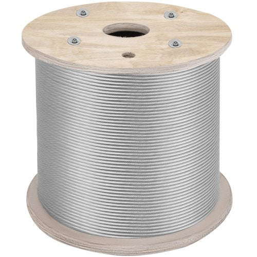 200FT T304 Stainless Steel Wire Rope 14 7x19 Steel Cable For Railing Decking  DIY Balustrade 6400lb 1