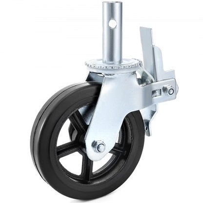 IndustrialGrade Rubber Swivel Casters With Dual Locking 360 Mobility 1100LBS Load Capacity Set Of 4 9