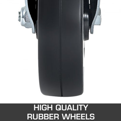 Dual Locking Rubber Scaffold Wheels 5 Solid Round Stem Casters With 280LBS Capacity 360 Swivel For  3
