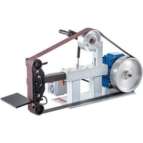 3-in-1 Belt Sander Polisher with Flat Platen & Tool Rest, 2HP Motor, 2x82" Belt for Knife Making & Metal Grinding