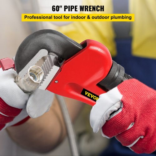 60 Adjustable Plumbers Pipe Wrench Heavy Duty Cast Iron Tool For Sink Faucet  Toilet Bowl Repairs 2
