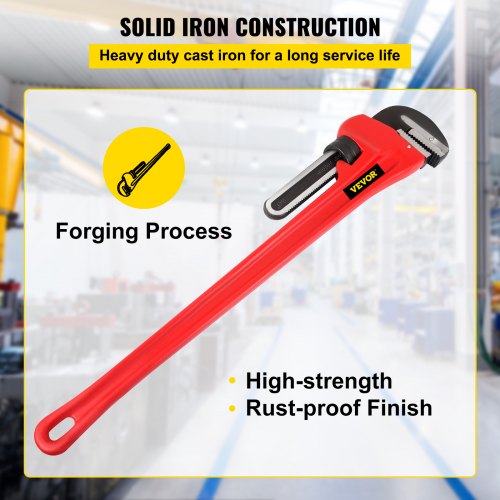 60 Adjustable Plumbers Pipe Wrench Heavy Duty Cast Iron Tool For Sink Faucet  Toilet Bowl Repairs 4