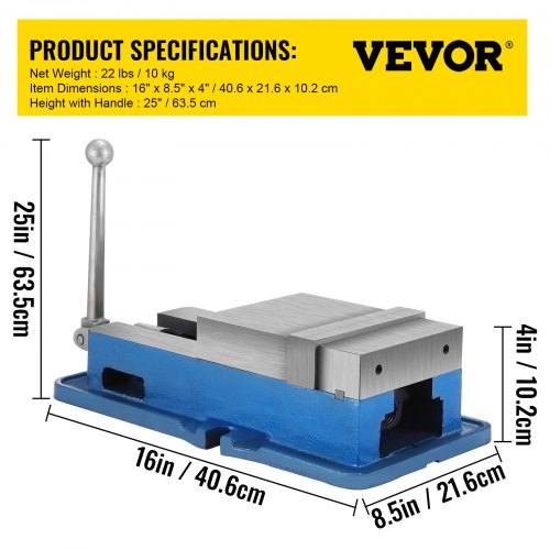 6" Heavy Duty Drill Press Vise, Milling Machine Bench Clamp with 29kN Clamping Force for Precision Drilling & Metalwork