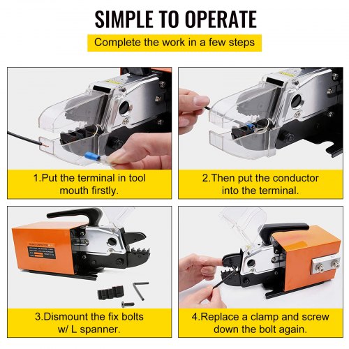 Mophorn AM10 Pneumatic Crimping Machine Air Powered Wire Terminal Crimper For Cables Up To 16mm 6