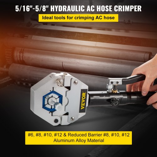 Hydraulic Hose Crimping Tool Kit With 7 Die Set Professional AC Crimper For Barbed  Beaded Hose Fit 2