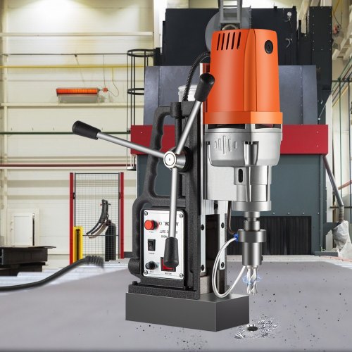 1680W Magnetic Drill Press, 2 Inch Boring Diameter Annular Cutter Machine with 2900 LBS Force & 6pc HSS Cutter Bits