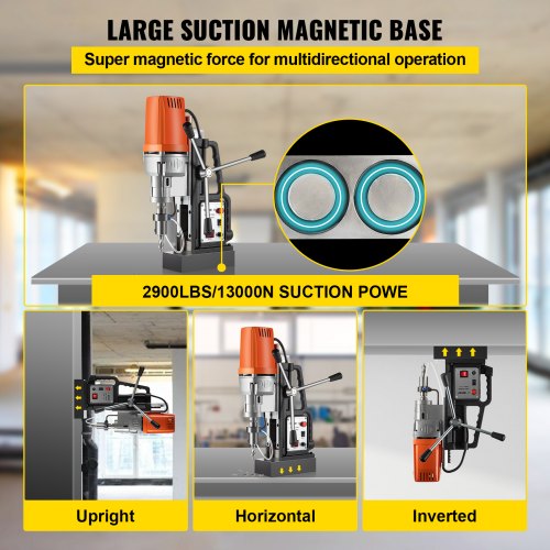 MD50 Electric Magnetic Drilling System 2 Boring Diameter 2900 LBS Magnet Force  1550W Motor 3