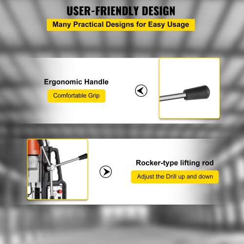 MD50 Electric Magnetic Drilling System 2 Boring Diameter 2900 LBS Magnet Force  1550W Motor 5