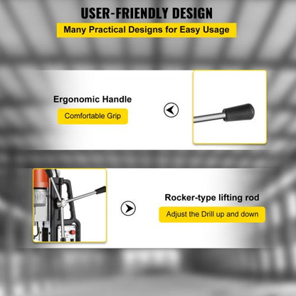 MD50 Electric Magnetic Drilling System 2 Boring Diameter 2900 LBS Magnet Force  1550W Motor 5