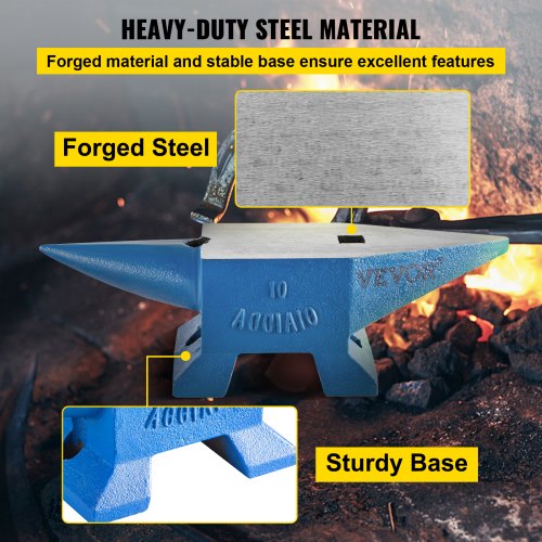 22 Lb HeavyDuty Equipment Anvil Rugged Blacksmith  Jewelers Durable Steel Anvil  Robust Metalsmith  3