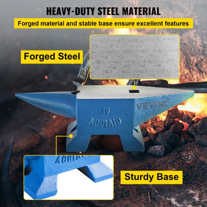 22 Lb HeavyDuty Equipment Anvil Rugged Blacksmith  Jewelers Durable Steel Anvil  Robust Metalsmith  3
