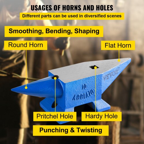 22 Lb HeavyDuty Equipment Anvil Rugged Blacksmith  Jewelers Durable Steel Anvil  Robust Metalsmith  4