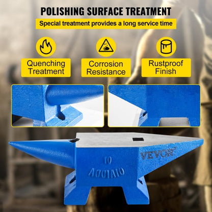 22 Lb HeavyDuty Equipment Anvil Rugged Blacksmith  Jewelers Durable Steel Anvil  Robust Metalsmith  5