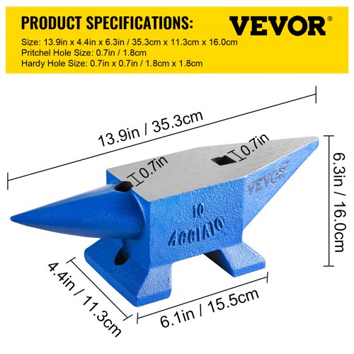 22 Lb HeavyDuty Equipment Anvil Rugged Blacksmith  Jewelers Durable Steel Anvil  Robust Metalsmith  7