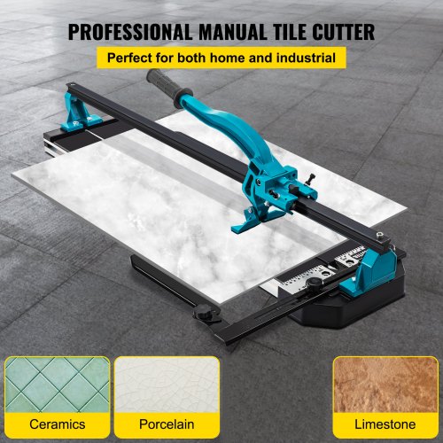 Manual Tile Cutter HeavyDuty Tile Cutter Tools W Single Rail Double Brackets  Laser Guide Snap Tile 2