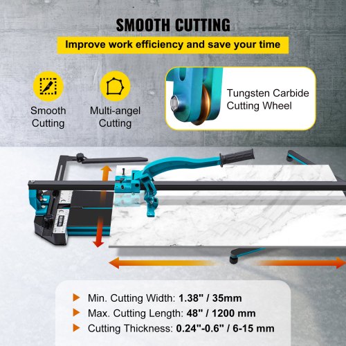 Manual Tile Cutter HeavyDuty Tile Cutter Tools W Single Rail Double Brackets  Laser Guide Snap Tile 3