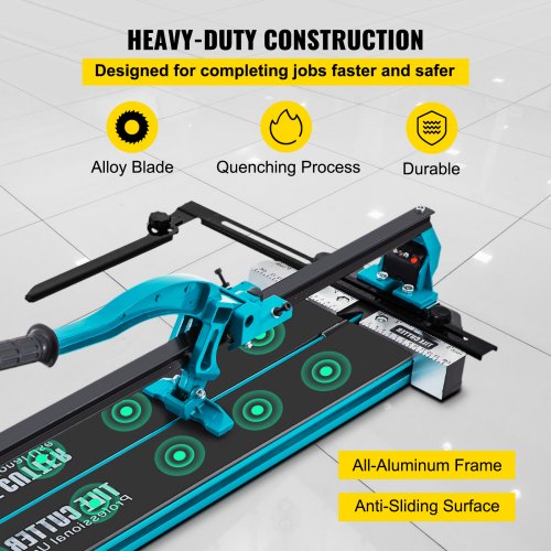 Manual Tile Cutter HeavyDuty Tile Cutter Tools W Single Rail Double Brackets  Laser Guide Snap Tile 5