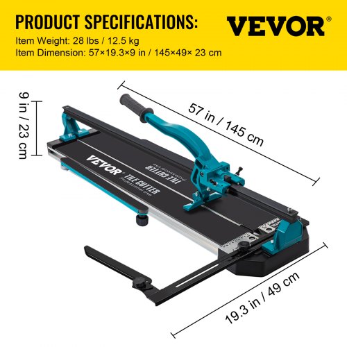 Manual Tile Cutter HeavyDuty Tile Cutter Tools W Single Rail Double Brackets  Laser Guide Snap Tile 7