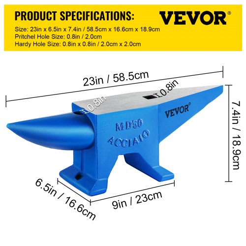 Single Horn Anvil Cast Steel Durable Blacksmith Anvil For Sale With Round  Square Holes Rugged Forg 7
