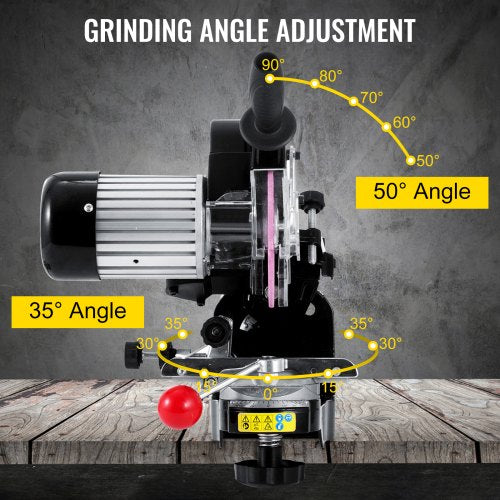 Electric Chainsaw Blade Sharpener, Multi-Angle Adjustable Chain Grinder 3000RPM
