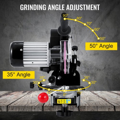 Electric Chainsaw Blade Sharpener, Multi-Angle Adjustable Chain Grinder 3000RPM