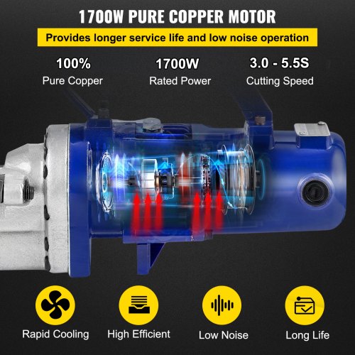 VEVOR Electric Rebar Cutter Hydraulic Rebar Cutting Machine With Adjustable Alloy Steel 4