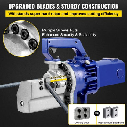 VEVOR Electric Rebar Cutter Hydraulic Rebar Cutting Machine With Adjustable Alloy Steel 6