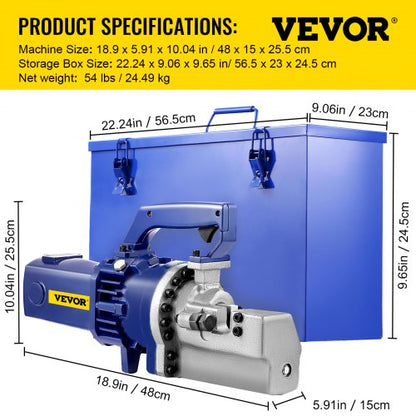 VEVOR Electric Rebar Cutter Hydraulic Rebar Cutting Machine With Adjustable Alloy Steel 8