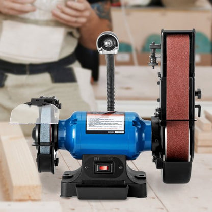 Belt Sander And Disc Sander Combo Bench Grinder With Durable Steel Base  LED Light Power For Worksh 1