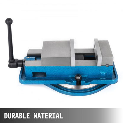 Heavy Duty Milling Vise, High Precision Bench Clamp Vise with 360° Swiveling Base for CNC Milling & Drilling Machines