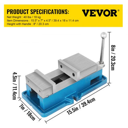 SuperLock Vise For NCCNC Machines High Precision Bench Clamp Vise Lockdown Milling Vice With Clampi 7