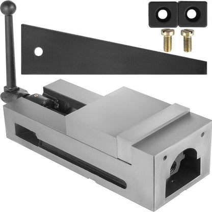 Precision Milling Vise, Bench Clamp Vise Made of Nodular Cast Iron, Flat Clamp Mill Vise for Drilling Machine & Accuracy