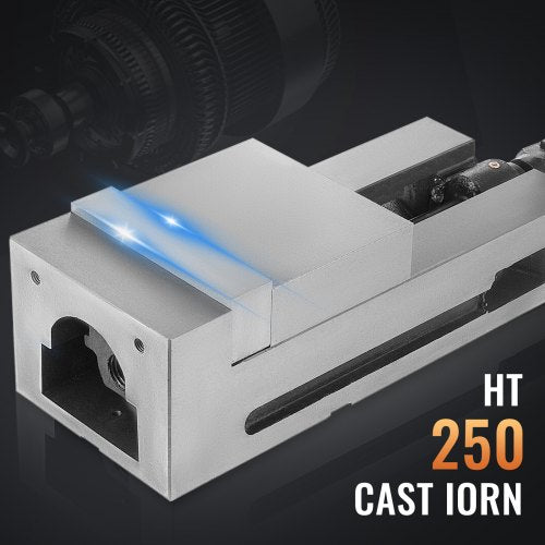 Precision Milling Vise, Bench Clamp Vise Made of Nodular Cast Iron, Flat Clamp Mill Vise for Drilling Machine & Accuracy