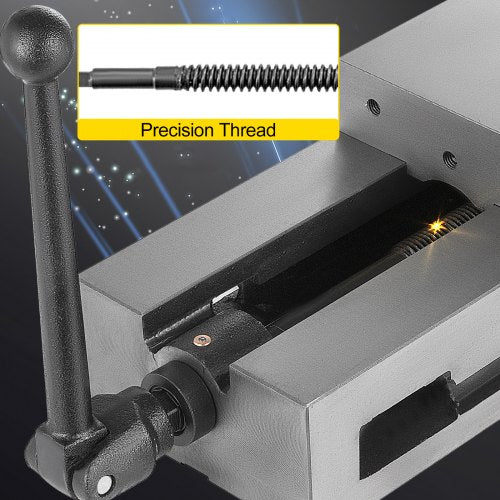 Precision Milling Vise, Bench Clamp Vise Made of Nodular Cast Iron, Flat Clamp Mill Vise for Drilling Machine & Accuracy