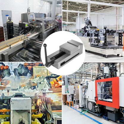 Precision Milling Vise, Bench Clamp Vise Made of Nodular Cast Iron, Flat Clamp Mill Vise for Drilling Machine & Accuracy