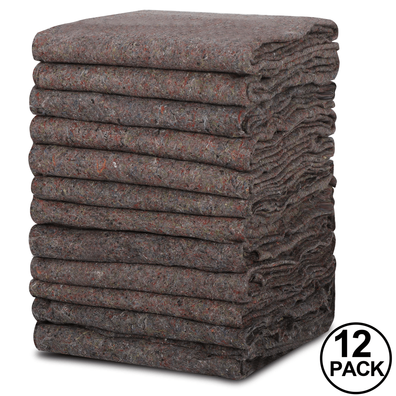 12 Pack Heavy Duty Moving Blankets for Furniture Protection and Shipping