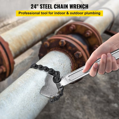 Heavy Duty Chain Wrench Carbon Steel Chain Pipe Wrench With Max Clamping Industrial Chain Strap Fil 2