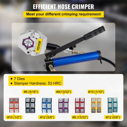 Manually Operated AC Hose Crimper Kit Separable Hydraulic Crimping Tool With Manual Piston Valve  A 2