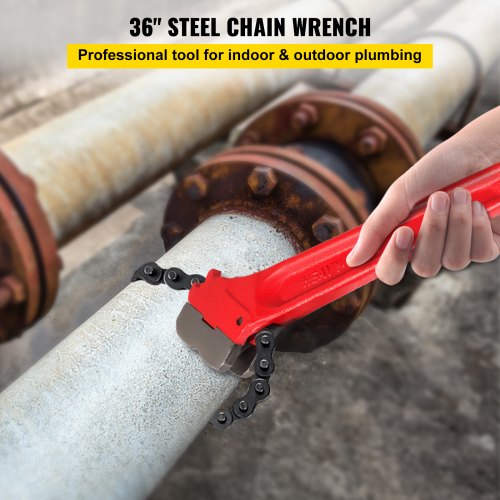 Heavy Duty Chain Wrench Pipe With Chain Oil Filter Wrench For Plumbing  Pipe Repairs 2