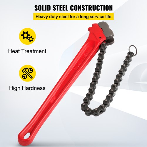 Heavy Duty Chain Wrench Pipe With Chain Oil Filter Wrench For Plumbing  Pipe Repairs 5