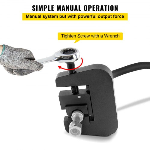 Manual A/C Hose Crimper Kit, Handheld Air Hose Crimper Tool Kit with Dies for Crimping Automotive Air Conditioning