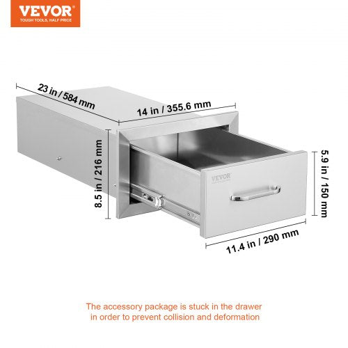 Outdoor Kitchen Drawers Stainless Steel Flush Mount Double BBQ Drawers With Handle Outdoor Kitchens 7