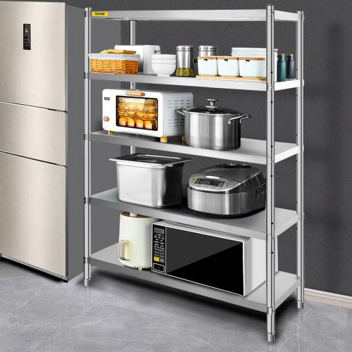 Stainless Steel Shelves HeavyDuty Adjustable Storage Rack Shelf For Kitchen Garage  Commercial Use 4