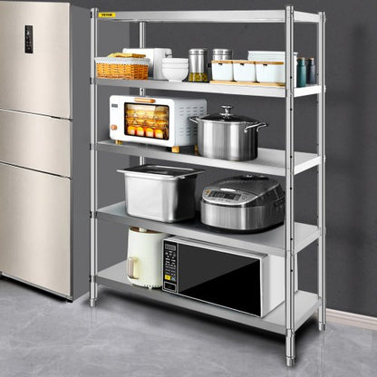 Stainless Steel Shelves HeavyDuty Adjustable Storage Rack Shelf For Kitchen Garage  Commercial Use 4